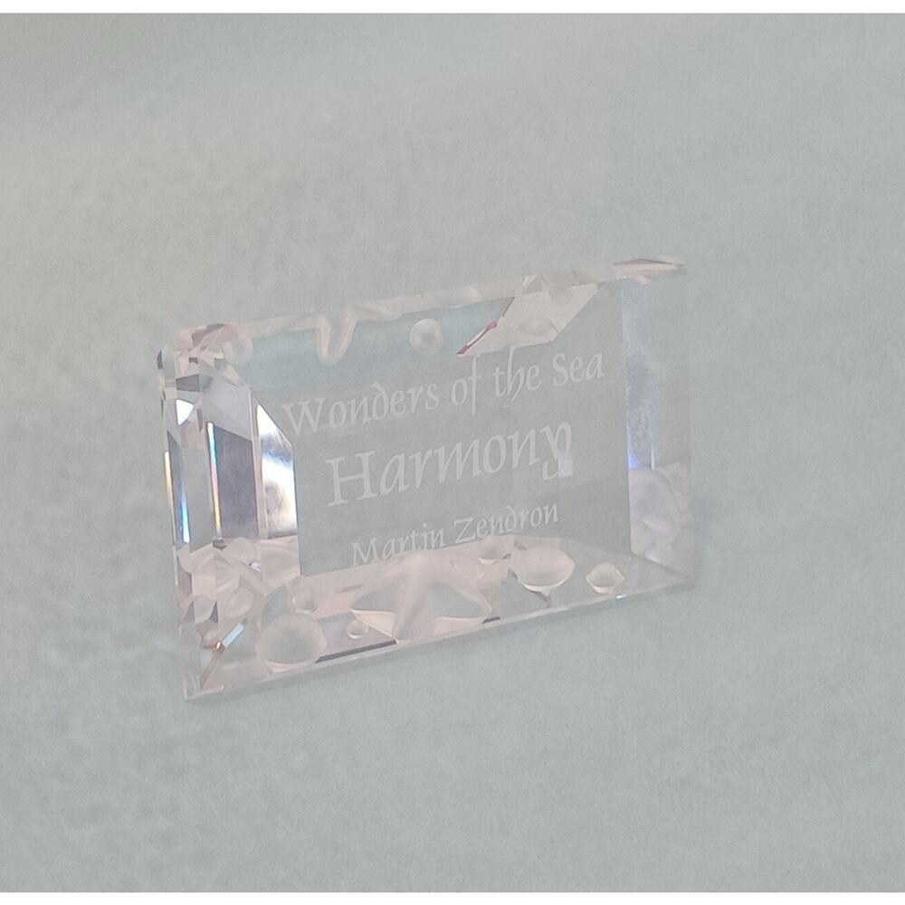 Swarovski Wonders of the Sea Harmony 2005 Crystal Plaque Figurine W/Box - Picture 2 of 7